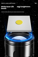 Lampe tactique rechargeable à LED en alliage d'aluminium, mise au point réglable, étanche IP65, portée du faisceau de 3000 m, CRI élevé 90, batterie au lithium