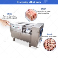 Machine à découper la viande congelée QD-350 pour cubes de poulet, jambon et bœuf de 500 kg – Découpeuse de viande cuite