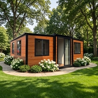 Maison en caisson étendu Structure en acier détachable Maison en conteneur préfabriquée extensible 20FT