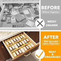 Vente en gros de plateau d'assaisonnement pot à épices Rak Bumbu avec étagère ensemble de condiments Porta Temperos organisateur de tiroir de support à épices en bambou à 3 niveaux