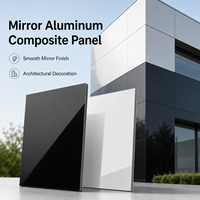 Panneau composite en aluminium (ACP/ACM) finition or miroir 4 mm, étanche et résistant aux intempéries pour revêtement mural extérieur