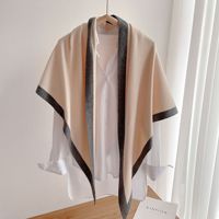Nouveau châle triangulaire en tricot pour femmes, fabricant, sensation cachemire, poncho, châle en pashmina pour femmes, automne