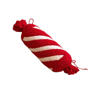 Christmas Red & White Stripe Candy Shape <b>Decorative</b> <b>Pillows</b> Cushion 100% Polyester Custom <b>Pillow</b> with Filling - Product Image 1