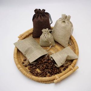 Bolsa de Yute Ecológica Personalizable con Cordón, Bolsa de Compras Reutilizable para Granos de Café, 10x14cm - Product Image 3