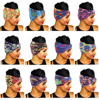 Bandeau Cheveux Mode Femme Accessoires Capillaires Élastique, Turban Style Africain pour Maquillage, Yoga, Sport - Bandeau de Tête pour Fille TD-184B