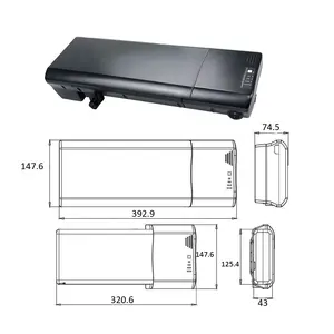 Original KHS Envoy 200 Movo 36V 10.5Ah 12.8Ah 14Ah batterie de porte-bagages arrière 250W 350W 500W prophète trio Carrier City Ebike