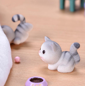Produttore artigianato in resina miniature fai da te gatti carini Design in cartone di <span class=keywords><strong>moda</strong></span> decorazione per la casa ornamenti artigianali in resina fai da te - Product Image 2