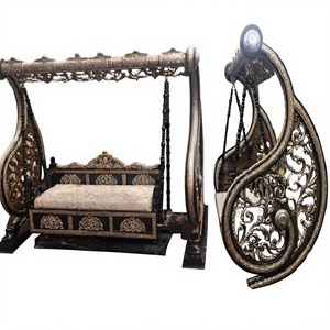 Antique Teak Wood Handicraft Swing Luxury Maharaja Style Solid Teak Wood Swing for Home Trending Jhula Swing For Hom Sale USA - Product Image 1