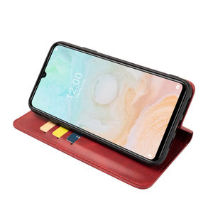 Mejor diseñador rojo Doogee N20 Pro piel de becerro billetera magnética fundas para teléfonos móviles funda mayorista - Product Image 3