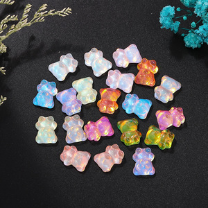 Strass en verre cristal Bobbi Bear 8x10mm à dos plat irisé pour nail art et accessoires de bijouterie DIY - Product Image 4