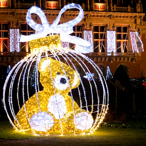 Luz LED Impermeable con Forma de Oso 3D para Exteriores, Regalo para Fiestas - Product Image 1