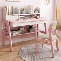 Ensemble de bureau et chaise d'étude pour enfants en bois massif, style minimaliste moderne, simple, pour la maison, la chambre, l'école primaire, bureau d'écriture réglable