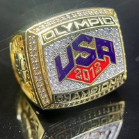 Bague de basket-ball de championnat personnalisée avec pierres de zircon 5A pour les récompenses sportives bagues en laiton de haute qualité plaquées argent