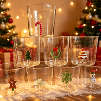 Tasse en verre borosilicate isolée 3D en forme de sapin de Noël, 380 ml, sans BPA, moderne et créative