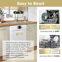 Indicateur Nettoyé/Saleté pour Lave-Vaisselle avec Aimant, Indicateur Premium en Acier Inoxydable avec Aimant pour Décoration de Cuisine Domestique