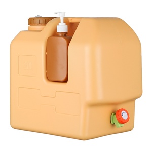 Seau de stockage d'eau rectangulaire pliable en plastique pour l'extérieur, <span class=keywords><strong>20L</strong></span>, <span class=keywords><strong>bidon</strong></span> de camping - Product Image 1