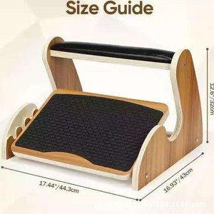 Wooden Footstool With Balance Pad Multi Function Home <b>Office</b> Desk <b>Stool</b> Living Room Furniture Modern Design - Product Image 4