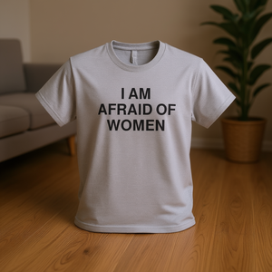 T-shirt 'I Am Afraid Of Women' - Maglietta Divertente con Meme - Regalo Scherzoso - Product Image 3