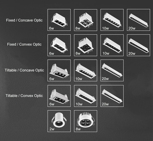 Tiết kiệm năng lượng lõm Bốn đầu đôi vuông Downlight dự án thương mại đèn gắn xuống ánh sáng <span class=keywords><strong>LED</strong></span> nướng tại chỗ tuyến tính ánh sáng - Product Image 2