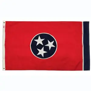 Tennessee Bendera Desain Unik Bahan Berkualitas Tinggi Ukuran 3X5 Kaki/90X150 Cm/Tahan Lama Bordir Bendera