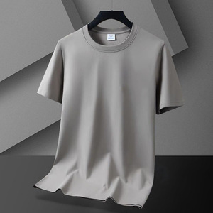 T-shirt Estiva da Uomo Personalizzata, <span class=keywords><strong>Nuova</strong></span> Collezione, Tinta Unita, Girocollo, Vestibilità Ampia, Casual, 100% Poliestere, in Jersey Lavato, Anti-Piega, a Manica Corta - Product Image 4