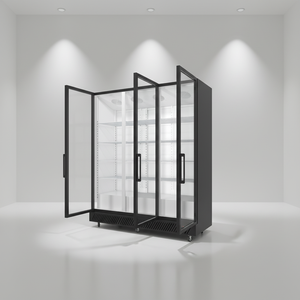 Congélateur vertical transparent à 3 portes -22°C, refroidissement par air, sans givre, pour la présentation haut de gamme de fruits de mer et de viandes LG-1500 Transparent 3 Portes St - Product Image 1