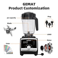 2200W Krachtige Commerciële Blender voor zwaar gebruik met automatische timer, snelle fruitmixer, snijmachine en hogesnelheids sapcentrifuge