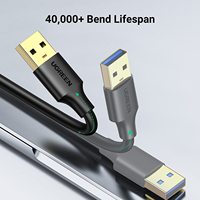 Câble USB vers USB UGREEN, USB 3.0 mâle vers mâle, type A vers type A, câble de données pour transfert de données, durabilité, accessoires électroniques