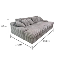 Juego de Sofás Seccionales de Tela con Aspecto de Terciopelo, Madera con Acolchado de Espuma, Función Reclinable en Esquina, para Sala de Estar, Comedor