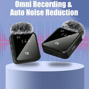 Factory Price Wireless Lavalier <b>Microphone</b> Portable Mini Clip Mic 3 in 1 Hands Free Recording <b>Microphone</b> Bulk Supply - Product Image 4