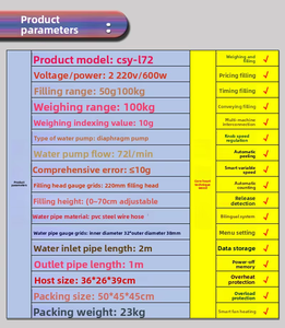 Máquina de Llenado de Líquidos de Flujo Supergrande, Automática y Cuantitativa, Tipo Pesaje, para <span class=keywords><strong>Detergente</strong></span> de Lavandería y Jabón, Modelo CSY-L72 - Product Image 3