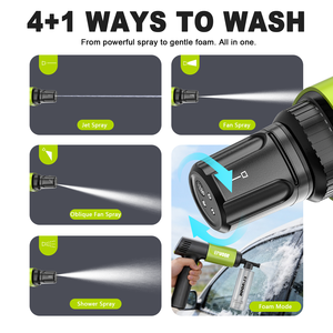 Hidrolavadora Portátil de 15 Bares, Ultraligera (0.8 kg), con Pantalla LED de Anillo de Color, Diseño Plegable para Auto, Mascotas y Jardín - Product Image 5