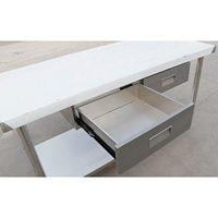 Table en acier inoxydable de 60'' * 24'' avec 2 tiroirs, poste de travail, table de préparation pour la maison, la cuisine commerciale, le restaurant, l'extérieur
