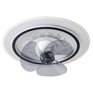 Ventilador de techo LED de alta gama con motor DC de bajo consumo, completamente blanco, 3 colores. - Product Image 1