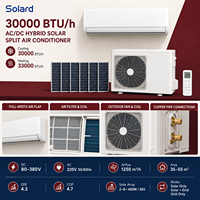 AC DC Inverter Hybrid Solard 30000 BTU, Pendingin & Pemanas, Tipe Split Dinding, 80-380V AC 110-240V, Untuk Rumah Tangga & Luar Ruangan