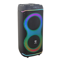 Altavoz Bluetooth Portátil Móvil de 2 Vías con Woofer Doble de 8'' Diamond, Subwoofer con Bajos Potentes, Sistema de DJ, Micrófono, TWS, AUX, FM, Altavoz para Fiestas