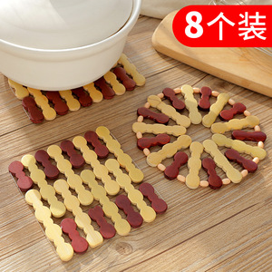 Salvamanteles Redondo de Bambú Resistente al Calor, Protector de Platos y Ollas, para Mesa del Hogar - Product Image 5