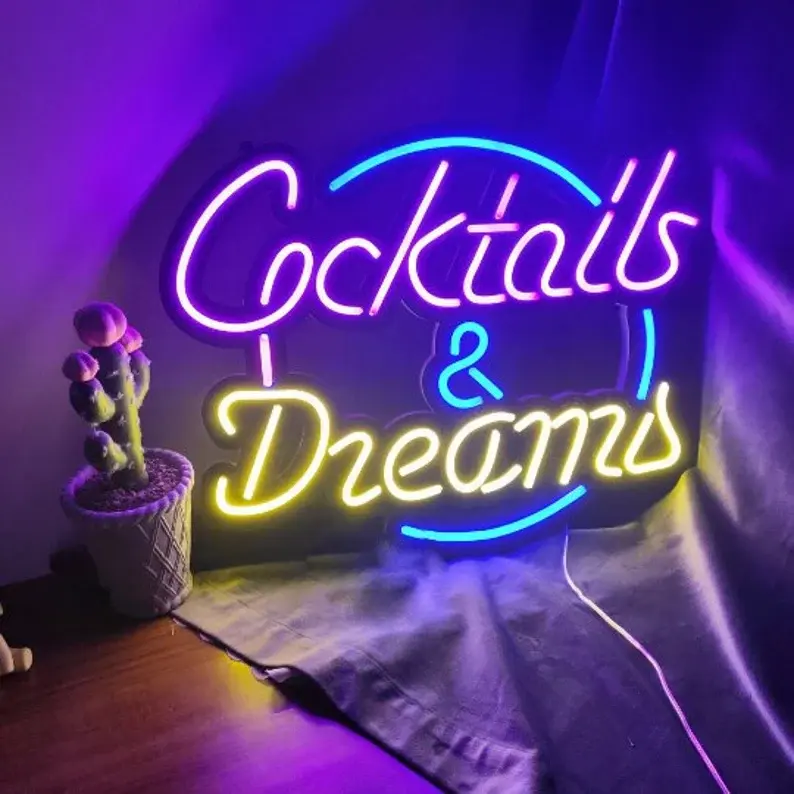 Wall Neon Lights Led Neon Sign Dialogue Box Letters Party Stores Bar Shop Restaurant Decor Light