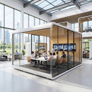 Pavillon Acoustique pour Salle de Conférence, Salle de Réunion Modulaire Préfabriquée, Bureau Modulaire, Grande Cabine Insonorisée pour 10 Personnes, BIFMA - Product Image 5