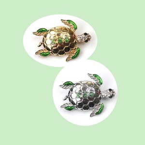 XHO CHI ETA PHI-broche de tortuga verde, joyería de diamantes de imitación, productos de Sorority & fresion - Product Image 1