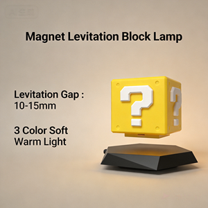 Lampe LED Flottante Magique en Forme de Bloc, 3 Couleurs Changeantes, Lumière LED Flottante en Forme de Question Mark pour Décoration de Salle de Jeu - Product Image 6