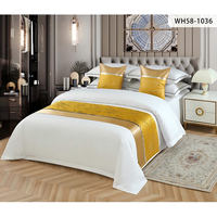 Couvre-lit de luxe pour hôtel haut de gamme, couleur unie classique, écharpe de lit de luxe, anti-boulochage, design anti-rides pour hôtel