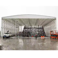 Vente d'usine Structure de tuyaux en acier galvanisé Couverture en PVC Tissu Rétractable Pliant Temporaire Parking Tente de garage
