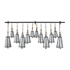 Collection de qualité en promotion : Cloche de Noël vintage en étain galvanisé, carillon artisanal, taille personnalisable, décoration - Product Image 2
