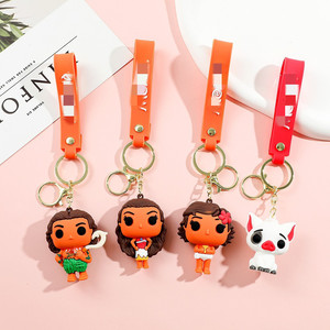 Venta al por mayor 3D película animada Moana's llaveros exquisitos 3D regalo colgantes goma Anime llavero Accesorios - Product Image 1