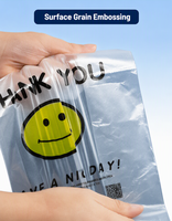 Sac en plastique épais à fond plat, personnalisable avec logo, recyclable, imperméable, avec poignée, pour le commerce de détail, les supermarchés, les courses, la livraison à emporter et le stockage