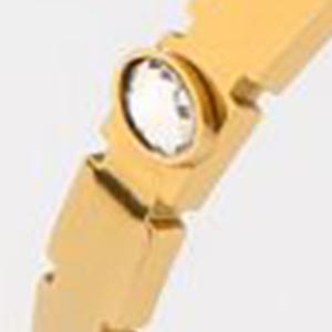 Elegante Bracciale in Acciaio Inossidabile PULSERA, Catena e Anelli alla Moda con Diamanti Quadrati Incastonati - Product Image 5