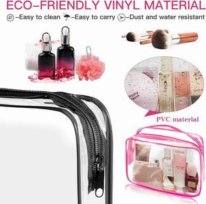 Bolsa de Cosméticos Transparente de PVC Portátil en Oferta, Bolsa de Almacenamiento de Artículos de Aseo para Viaje, Bolsa de Almacenamiento Unisex con Logotipo Personalizado - Product Image 5