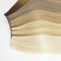 Extensions de cheveux humains ondulés Genius Weft, qualité Premium, cheveux russes Remy, pour salon
