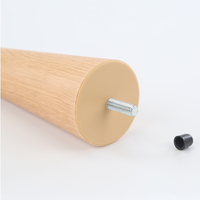 Kunststoff-Möbelbeine mit konischer Holzmaserung und Filzunterlage für Esszimmerstühle, TV-Ständer, Tische, Schminktische und Schränke